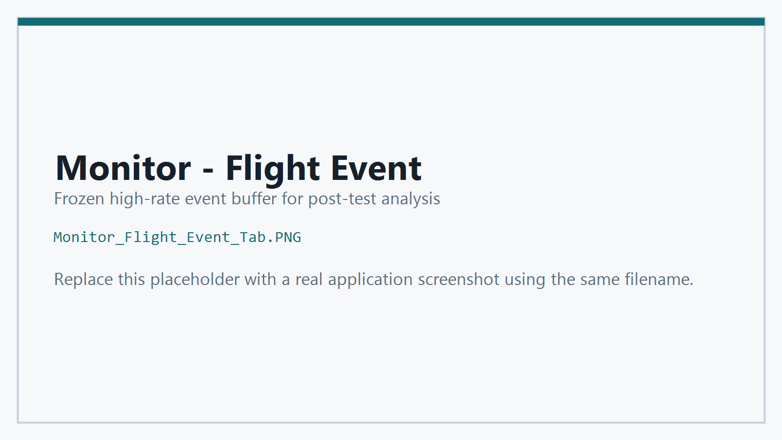 Monitor Flight Event Tab screenshot